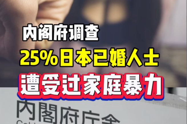 视频：内阁府调查：25%的日本已婚人士遭受过家庭暴力